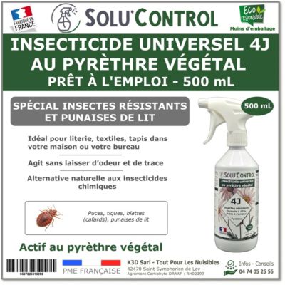 SoluControl Insecticide Vegetal 4J 500 mL Insectes Resistants - Actifs ...