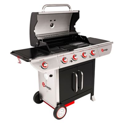 SOMAGIC - Barbecue au gaz MANHATTAN 450GPI - 4 brûleurs + réchaud 14kW