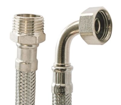 Somatherm For You - Flexible sanitaire - Mâle 1/2  et écrou tournant coudé 3/4  - 500mm - DN8