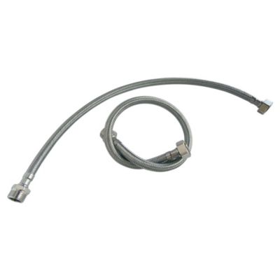 Somatherm For You - Lot de 2 flexibles sanitaires - Mâle 3/8  écrou tournant 3/8  - 500mm - DN8