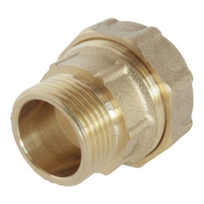 Somatherm For You - Raccord laiton droit Serrage Extérieur pour tube PE diam 32 mm - Mâle 1