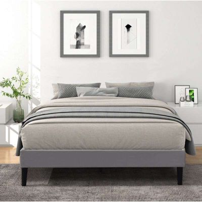 Sommier 120x190 cm - déhoussable - pieds 20 cm - 2 x 13 lattes - opale - montage rapide - housse lavable - entretien facile