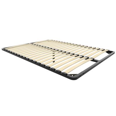 Sommier 140x190 cm, 2x18 lattes, lit avec sommier à lattes, sans pieds