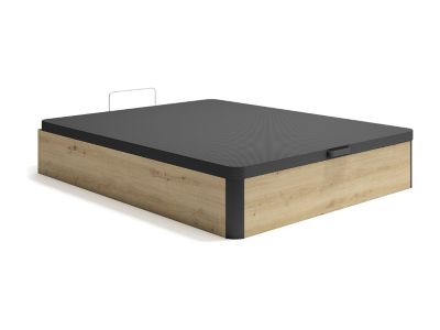 Sommier coffre 140 x 190 cm - Naturel clair et noir - NAMOSI de YSMÉE