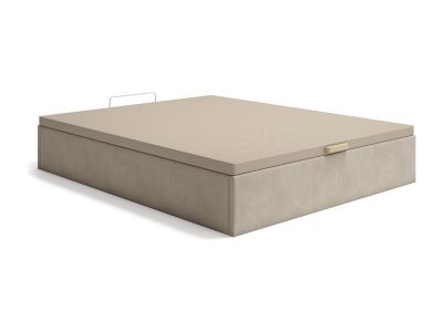 Sommier coffre 140 x 190 cm - Tissu beige - CENOVAS de YSMÉE