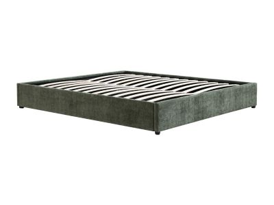 Sommier coffre 160 x 200 cm en tissu chenille - Vert -  FIRMEO de YSMÉE