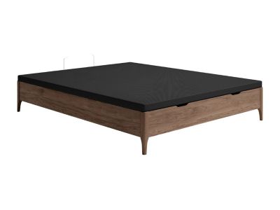 Sommier coffre 160 x 200 cm - Naturel foncé - VEONA de YSMÉE