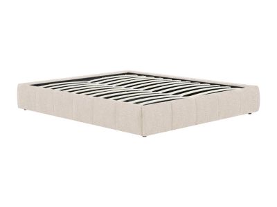 Sommier coffre 180 x 200 cm en tissu bouclette - Beige - NULOX de YSMÉE