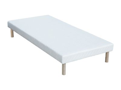 Sommier déco tapissier 90 x 200 cm 10 lattes - Blanc - ASTHENIS II de YSMÉE