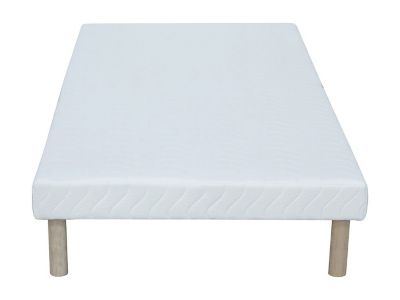 Sommier déco tapissier 90 x 200 cm 10 lattes - Blanc - ASTHENIS II de YSMÉE