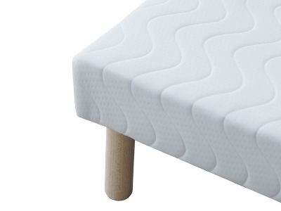 Sommier déco tapissier 90 x 200 cm 10 lattes - Blanc - ASTHENIS II de YSMÉE