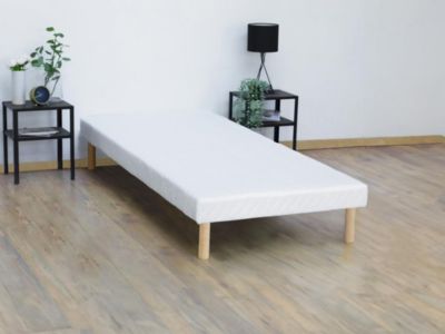 Sommier déco tapissier 90 x 200 cm 10 lattes - Blanc - ASTHENIS II de YSMÉE