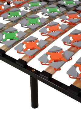 Sommier Ergonomique à Lattes Et Plots De Soutien 80x200 Cm Avec Pieds