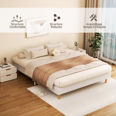 Sommier à Lattes 160x200 cm, 9 pieds, 2x14 lattes