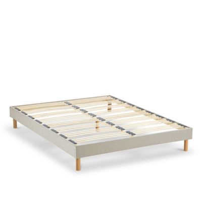 Sommier à lattes en bois Lino 160x200 cm Coloris Beige Livré en kit