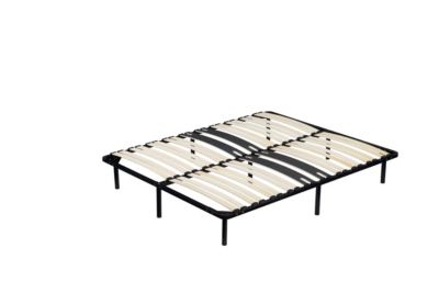 Sommier noir 160x200 cadre a lattes renforce - 29 cm - montage rapide - confort optimal - usage quotidien