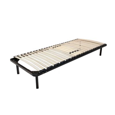 Sommier noir - 80x190 cm - cadre a lattes renforce - Sommier a lattes - epaisseur metal 1,4 mm - 34 lattes 9 mm -