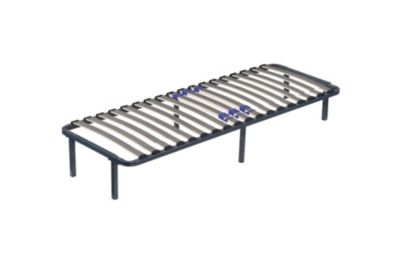 Sommier noir - 80x190 cm - cadre a lattes renforce - Sommier a lattes  montage rapide - confort optimal - usage quotidien