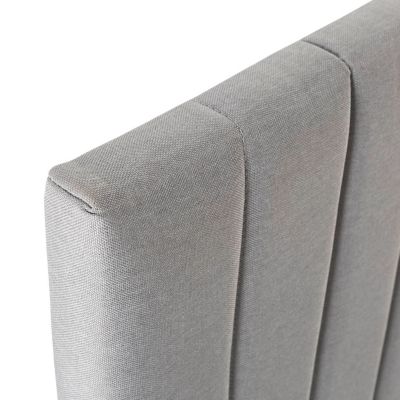 Sommier + tête de lit Eris 160x200 cm Gris clair
