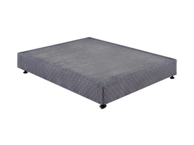 Lit à Sommier Tapissier Avec Matelas Gris Foncé 180x200cm Tissu | Leroy