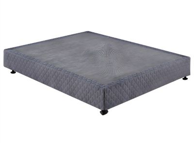 Sommier Tapissier 160x200 Cm Beige Effet Bois - Bois Et Tissu - Occasion