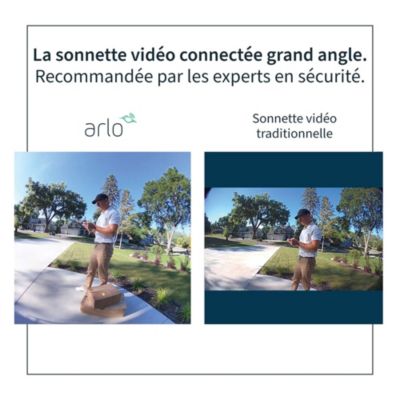 Sonnette vidéo sans fil connectée Arlo noire