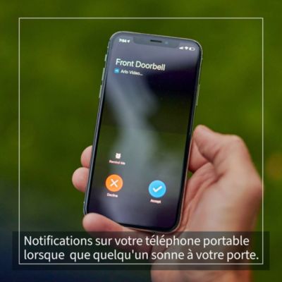 Sonnette vidéo sans fil connectée Arlo noire