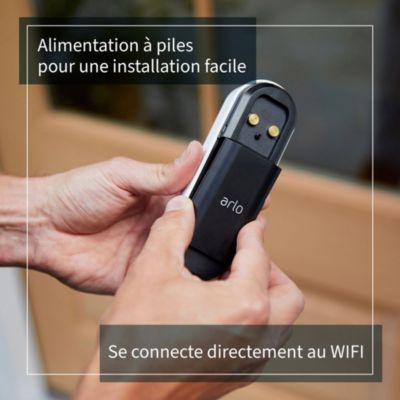 Sonnette vidéo sans fil connectée Arlo noire