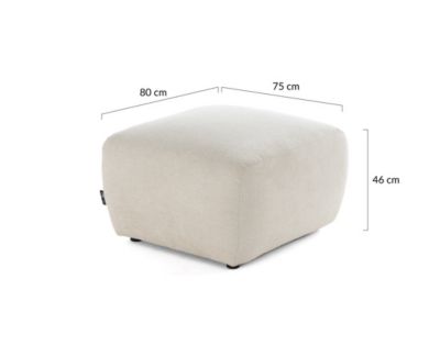 Sorrente - pouf - en tissu texturé - Lisa Design