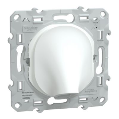 Schneider Electric Ovalis Uscita Cavo 16A - Diametro 6-12mm, Senza Piastra Di Finitura, Colore Bianco - Modello S261662