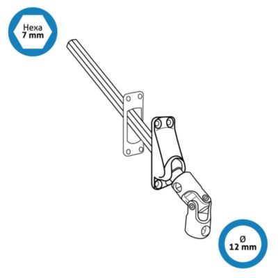 Sortie de caisson hexagonale 30cm Acbat
