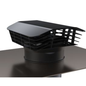 Sortie de toit VMC plastique ANJOS CTP2 chapeau pour toiture incliné diamètre 160 - Couleur Ardoise