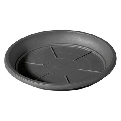 Soucoupe Day R pour pot de fleurs plastique gris anthracite 35 cm Deroma