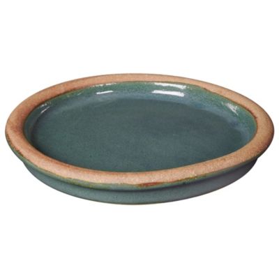 Soucoupe romance en terre cuite émaillée 21.5CM