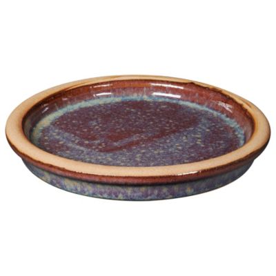 Soucoupe romance en terre cuite émaillée 21.5CM