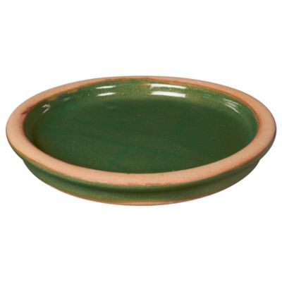 Soucoupe Romance en terre cuite émaillée artisanale diametre 17.5cm h. 3cm Deroma