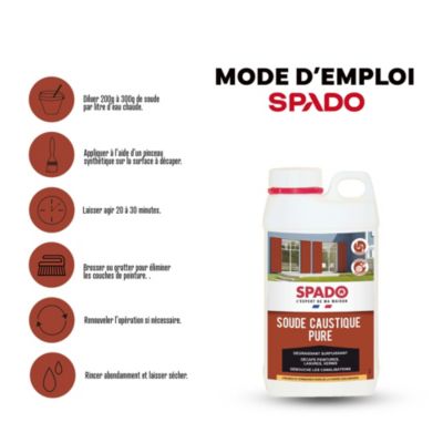 Soude caustique formule pure 99,9% Spado 1kg