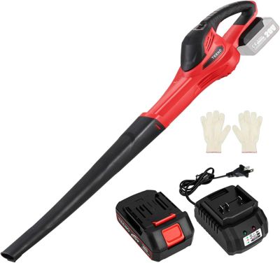 Souffleur de Feuilles sans Fil 20V 3 Ah 1x Batterie,1 x Chargeur,Rouge