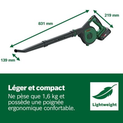 Souffleur sans fil sur batterie 18V Bosch Universal Leaf Blower (vendu sans batterie ni chargeur)