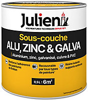 Sous couche alu zinc galva J1 Julien mat blanc 0,5L