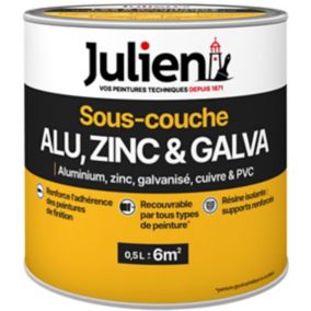 Sous couche alu zinc galva J1 Julien mat blanc 0,5L