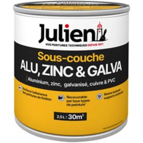 Sous couche alu zinc galva J1 Julien mat blanc 2,5L