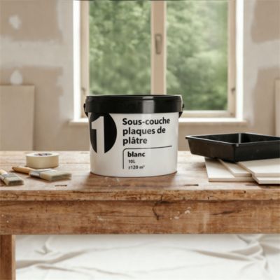 Sous-couche blanche pour plaques de plâtre blanc 10 L