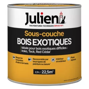Sous-couche bois exotique gras, résineux et tanniques J8 Julien satin incolore 2,5L