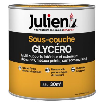 Sous couche glycéro intérieur et extérieur blanc mat Dulux Valentine 2.5 L