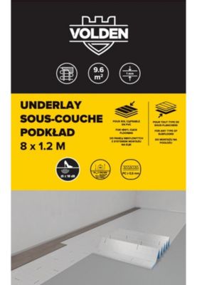 Sous-couche isolante pour dalles et lames PVC, ép. 1 mm 9,6 m² Volden