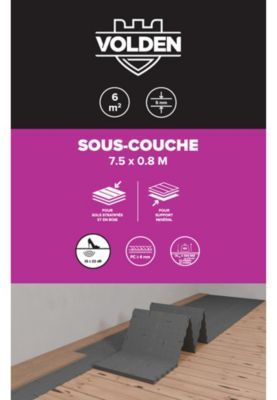Sous-couche isolation phonique pour sol stratifié et parquet Volden ép. 5mm 6m²