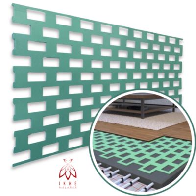 Sous-couche isolation sol chauffage au sol Thermo Base 2,5 mm 30 m2 (60 plaques) pour parquet et stratifié