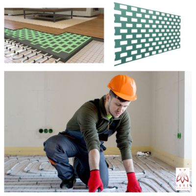 Sous-couche isolation sol chauffage au sol Thermo Base 2,5 mm 30 m2 (60 plaques) pour parquet et stratifié