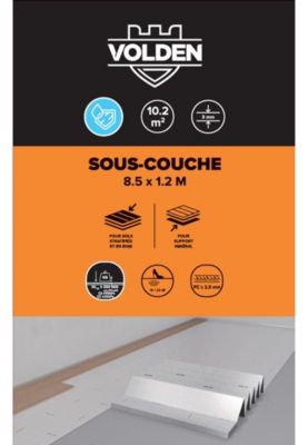 Sous-couche isolation thermique anti-humidité pour sol stratifié Volden ép. 3mm 10,2 m²